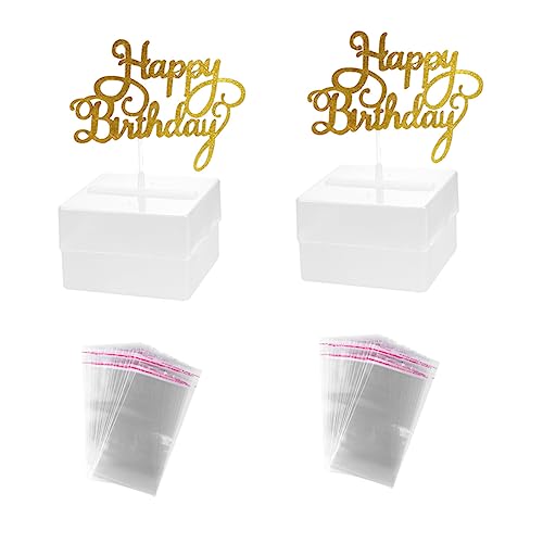 Gatuida 2Satz Geldbox Für Geburtstagskuchen Transparente Kuchen Geld Pull Box Mit Dekoration Für Geldgeschenke Für Partys Und Feiern Geburtstagsgeld Falldekoration von Gatuida