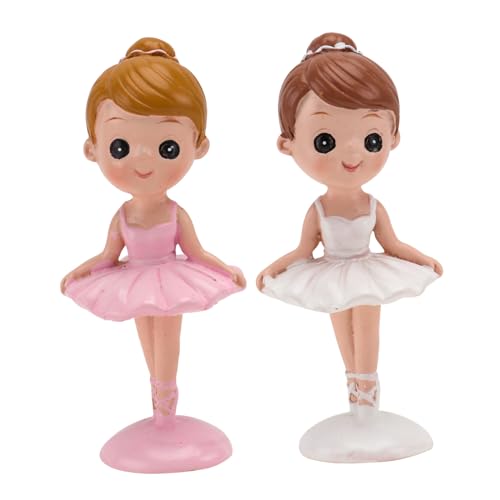 Gatuida 2Stücke Kreative Resin Ballett Figuren Kuchendekoration Für Geburtstagsfeiern Und Kompakte Ballett Dekoration Für Feiern von Gatuida