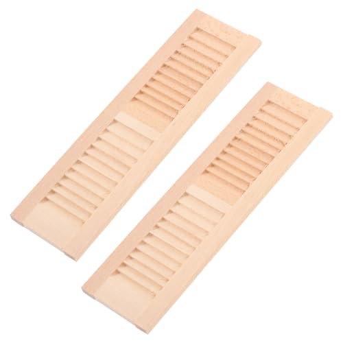 Gatuida 2 Stück Miniatur Holz Fensterläden für Puppen Dekorative Puppenmöbel Zubehör für Rollenspiele Gatuida 2 Stück Miniatur Holz Fensterläden für Puppen Dekorative Puppenmöbel Zubehör für Rollenspiele von Gatuida