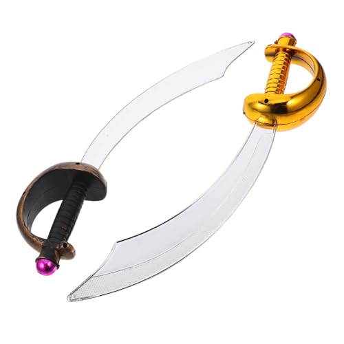 Gatuida 2Stücke Piratenschwert Gebogene Klinge für Halloween Cosplay Mottopartys Leichtes Piratenkostüm Zubehör für Kreative Rollenspiele Gatuida 2Stücke Piratenschwert Gebogene Klinge für Halloween Cosplay Mottopartys Leichtes Piratenkostüm Zubehör für Kreative Rollenspiele von Gatuida