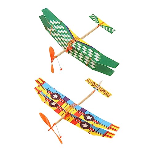 Gatuida 2Stücke Teiliges Gummiband Betriebenes Modellflugzeugspielzeug für Segelflugzeug Zufälligem Muster für Drinnen und Draußen Leicht und Tragbar Gatuida 2Stücke Teiliges Gummiband Betriebenes Modellflugzeugspielzeug für Segelflugzeug Zufälligem Muster für Drinnen und Draußen Leicht und Tragbar von Gatuida