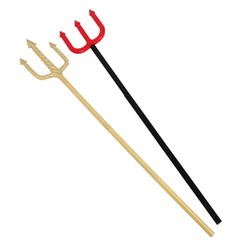 Gatuida 2Stücke Teufel Kostüm Heugabel für Halloween Dämonen Ornament Robust und Sicher für Cosplay Partys und Lange Aufführungen Bequem und Langlebig von Gatuida