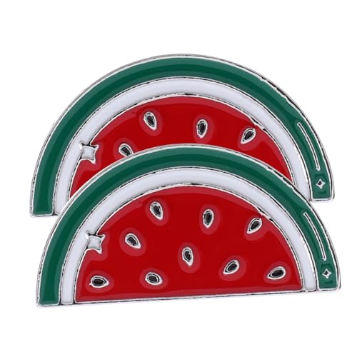 Gatuida 2Stücke Wassermelone Brosche Anstecknadel Legierung Revers Pin Für Frauen Kreative Kleidung Dekoration Cardigan Pin Und Kragenclip Für Stilvolle Outfits von Gatuida