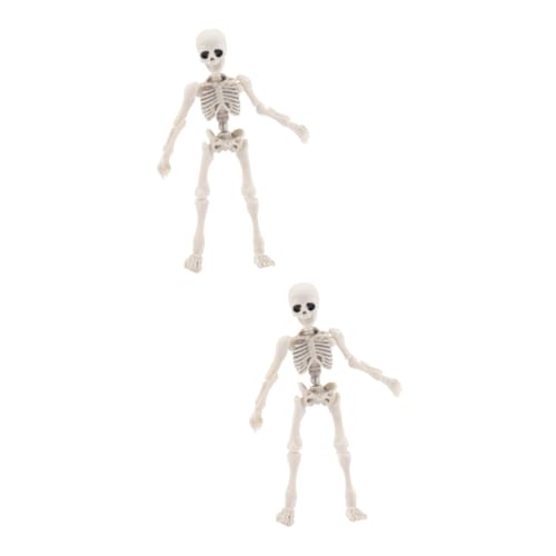 Gatuida 2st Skelett Mann Modell Skelett Hund Halloween Tot Menschliches Skelett Dinosaurierkostüm Hängendes Skelett Stütze Hai Dekoration Figur Miniaturen Skelett- Körper Weiß Plastik von Gatuida