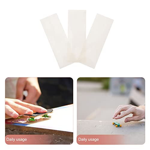 Gatuida 3 Blätter Teiliges Austauschbare Selbstklebende Fingerboard Grip Tapes Transparentes Leicht Zuschneidbares Antirutschband für Finger Skateboards Einfache Anwendung und Passgenaues von Gatuida