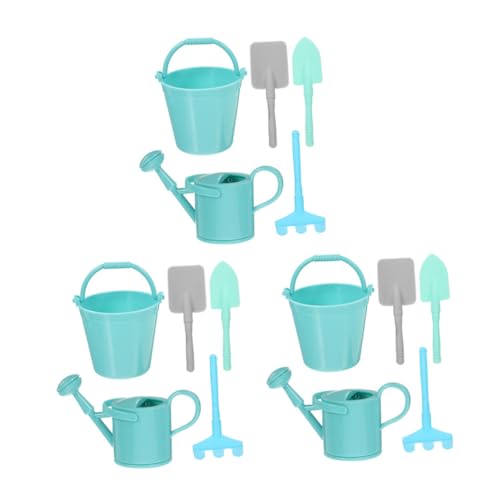 Gatuida 3 Sätze Mini Gartenwerkzeuge Gartenspielzeug mit Sprinkler Eimer Schaufel Realistische Garten Deko Leichtes Robustes Material für DIY Micro Landscaping und Outdoor Spaß von Gatuida