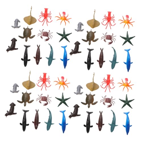 Gatuida 3 Sätze Teiliges Realistisches Meerestierfiguren aus Sicherem Kunststoff Pädagogisches Meerestiere für Kleinkinder Fördert Kreativität und Farberkennung von Gatuida