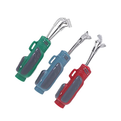 Gatuida 3 Sets Mini Hausschmuck Kleiner Dekorativer Golfschläger Miniaturgolf Mini Golfschläger Golfbälle Kleiner Golfschläger Puppenhaus Miniatur Golf Mini Desktop Golf von Gatuida