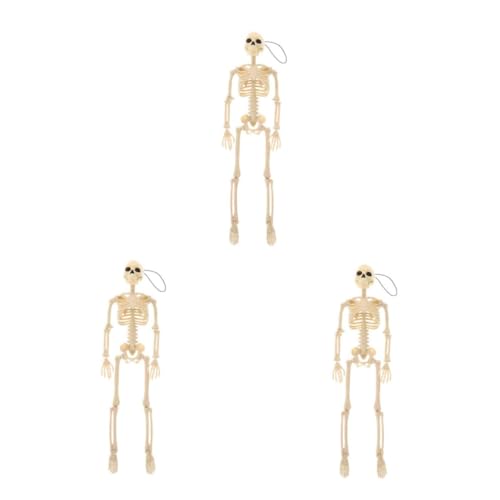 Gatuida 3 Stk Halloween-skelett Unheimlich Gothic Winziges Skelettmodell Schädelverzierung Halloween-fledermäuse Falsche Knochen Miniaturen Lustiges Skeletthandwerk Plastik Weiß von Gatuida
