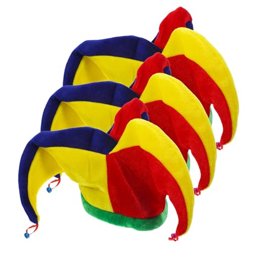 Gatuida 3 Stück Clown Hut mit Glocken Lustiger Karneval Kopfschmuck für Halloween Party Fasching Karneval Kostüm Zubehör Gatuida 3 Stück Clown Hut mit Glocken Lustiger Karneval Kopfschmuck für Halloween Party Fasching Karneval Kostüm Zubehör von Gatuida