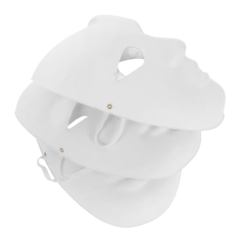 Gatuida 3 Stück DIY Papiermaske aus Papiermasse zum Bemalen Weiße Bastelmasken für Wiederverwendbar Sicher Fördert Kreativität und Motorische Fähigkeiten für Halloween Karneval Cosplay und von Gatuida