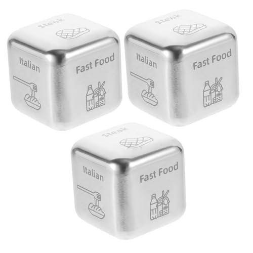 Gatuida 3 Stück Edelstahl Food Decision Dice Teiliges Essenswahl Würfel Dinner Entscheidungsspiel für Valentinstag Hochzeit Stressfrei und Fair mit Klarer Beschriftung Gatuida 3 Stück Edelstahl Food Decision Dice Teiliges Essenswahl Würfel Dinner Entscheidungsspiel für Valentinstag Hochzeit Stressfrei und Fair mit Klarer Beschriftung von Gatuida