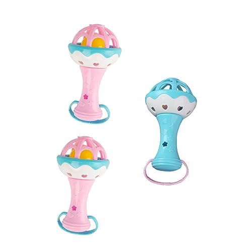 Gatuida 3 Stück Handbells Teiliges mit Tragbarem Griff Leichte Musikinstrumente für Junge Mädchen Ab Monaten Frühe Lernspielzeuge Sicher Poliert für Kleinkinder und Kinderpartys von Gatuida
