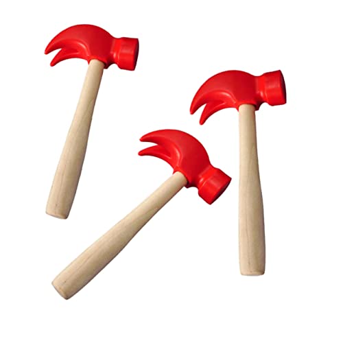 Gatuida 3 Stück Holzhammer für Teiliges Pädagogisches DIY Werkzeug Simulation Werkzeugspielzeug für Jungen und Mädchen Verbessert Geschicklichkeit und Koordination von Gatuida
