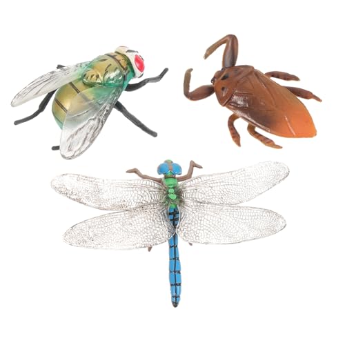 Gatuida 3 Stück Insektenmodell Teiliges Lernspielzeug für Realistische Nachbildung von Käfern und Libellen Pädagogisches für Kreative Spielstunden für Jungen von Gatuida