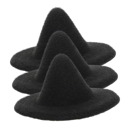 Gatuida 3 Stück Miniatur Hexenhüte Schwarz für DIY Puppen Dekoration Halloween Party Zubehör Leichte Handarbeitspuppen Hüte für Bastelprojekte und Kleine Haustiere von Gatuida