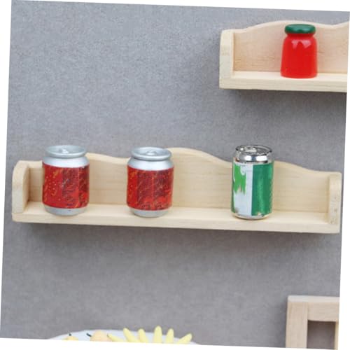 Gatuida 3 Stück Miniatur Puppenhaus Regale Teiliges Hängende Platzsparende Holzregale für Puppenhaus Vielseitiges Zubehör für Kinderzimmer und Miniaturszenen Realistische Möbel für von Gatuida