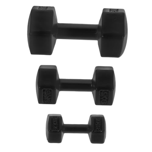 Gatuida 3 Stück Miniature Dumbbells für Puppenhaus Teiliges aus Robustem für Realistische Szenen Kleinen Räumen Sicher für Detailgetreu und Langlebig von Gatuida