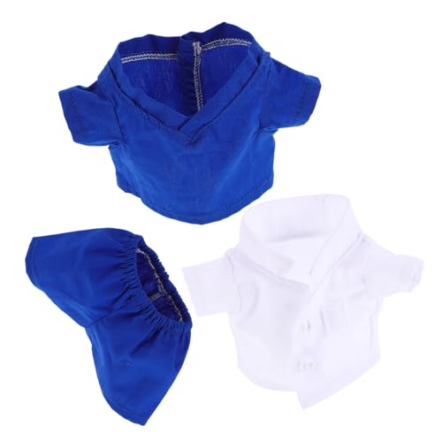 Gatuida 3 Stück Plüschbär Kostümset Dunkelblau Arzt Outfit Puppenkleidung für Stofftiere mit Weichem Material und Detailreicher Verarbeitung Niedliches Verkleidungsspiel für Kuscheltier von Gatuida