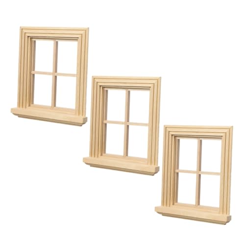 Gatuida 3 Stück Puppenhaus Fensterrahmen Teiliges aus Holz Naturbelassen für DIY Miniatur Möbel Offene Gestaltung für Helle Puppenhausdekoration Passend für Mini Möbel Zubehör Gatuida 3 Stück Puppenhaus Fensterrahmen Teiliges aus Holz Naturbelassen für DIY Miniatur Möbel Offene Gestaltung für Helle Puppenhausdekoration Passend für Mini Möbel Zubehör von Gatuida