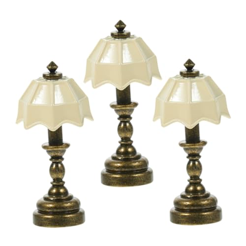Gatuida 3 Stück Puppenmöbel Zubehör Realistische Miniaturleuchte für Puppenstube Dekorative Mini Tischleuchte Gatuida 3 Stück Puppenmöbel Zubehör Realistische Miniaturleuchte für Puppenstube Dekorative Mini Tischleuchte von Gatuida