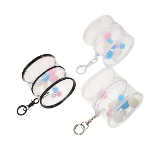 Gatuida 3 Stück Puppenspeicherbeutel transparente Displaybeutel transparente Mini -Aufbewahrungstasche Mini-Aufbewahrungstasche als Schlüsselanhänger Actionfiguren-Präsentationstasche PVC von Gatuida
