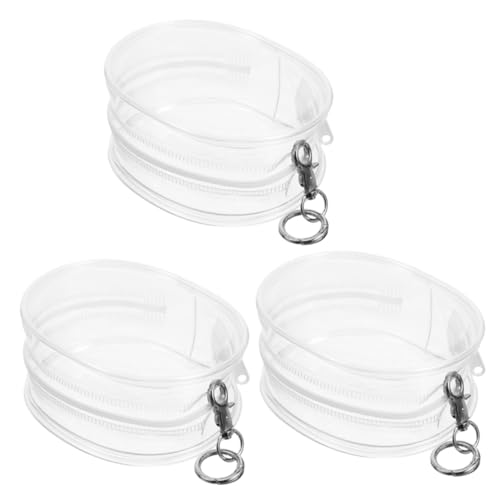 Gatuida 3 Stück Puppentragetasche Transparent PVC Aufbewahrungstasche mit Schlüsselanhänger Tragbar für Puppen Sammelfiguren Display von Gatuida
