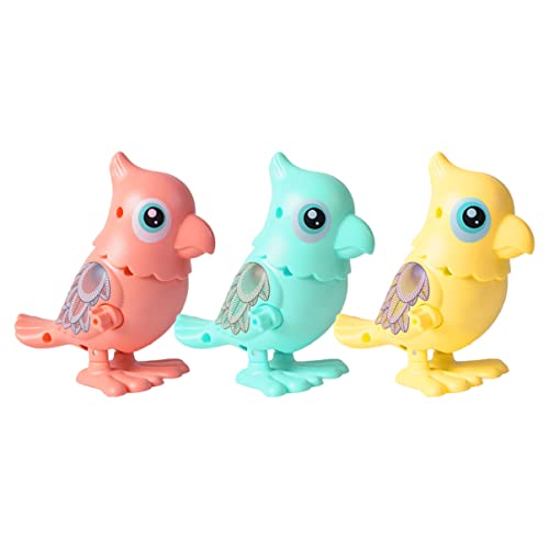 Gatuida 3 Stück Springendes Papageienspielzeug für kinderspielzeug Funny Clockwork Toys Attractive Toys Cartoon- zum Aufziehen Hähnchen-Aufziehspielzeug Plastik von Gatuida