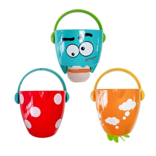 Gatuida 3 Stück Teiliges Badespielzeug Wassereimer mit Spritzfunktion Bunte Cartoon Eimer für Junge Mädchen Sensorische Entwicklung und Badewannen Spaß Gatuida 3 Stück Teiliges Badespielzeug Wassereimer mit Spritzfunktion Bunte Cartoon Eimer für Junge Mädchen Sensorische Entwicklung und Badewannen Spaß von Gatuida