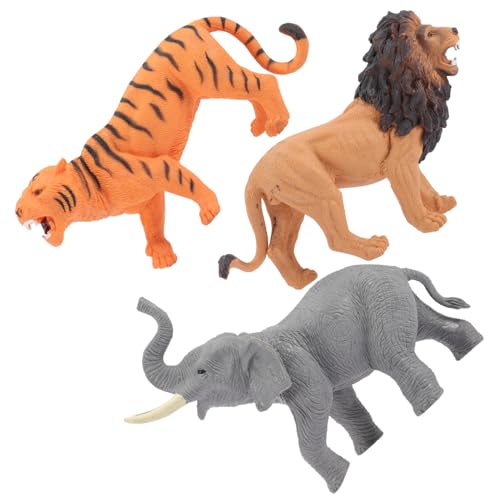 Gatuida 3 Stück Teiliges Dschungel Tierfiguren aus Robustem Kunststoff mit Elefant und Tiger Realistische Miniatur Wildtiere für Kleinkinder Spiel Fantasie Gatuida 3 Stück Teiliges Dschungel Tierfiguren aus Robustem Kunststoff mit Elefant und Tiger Realistische Miniatur Wildtiere für Kleinkinder Spiel Fantasie von Gatuida
