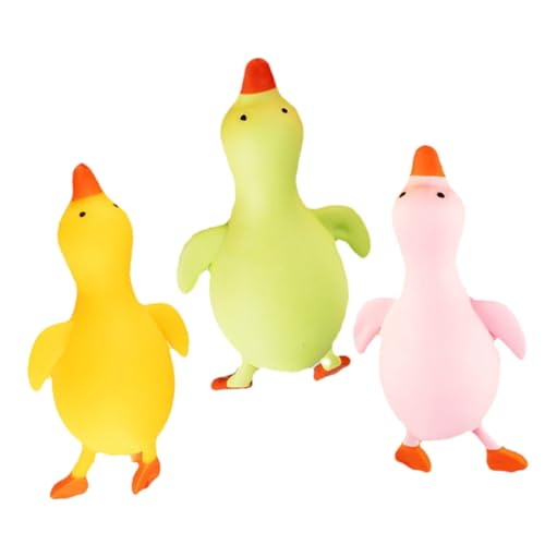 Gatuida 3 Stück Teiliges Enten Quetschspielzeug aus Langlebigem TPR Material Buntes Druckspielzeug für Stressabbau Partyspaß und Sensorische Beschäftigung für Erwachsene von Gatuida