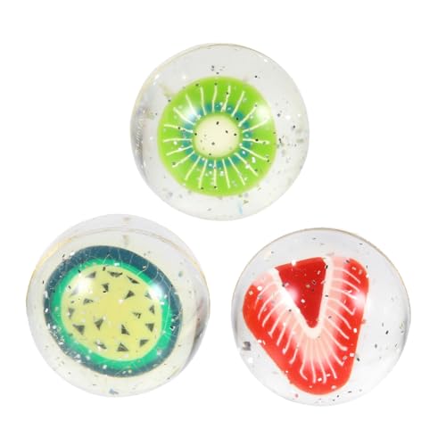 Gatuida 3 Stück Teiliges Fruchtiger Gummibälle aus Hochwertigem Geruchlosem Material Elastische Hüpfbälle für Hand Fuß Koordination und Spielerischem Lernen mit Buntem Design von Gatuida