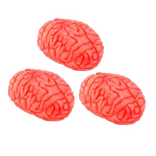 Gatuida 3 Stück Teiliges Halloween Deko Simulierte Gehirne aus Vinyl Realistisches Menschliches Gehirn Modell für Gruselige Party Requisiten und Bühnenauftritte Gatuida 3 Stück Teiliges Halloween Deko Simulierte Gehirne aus Vinyl Realistisches Menschliches Gehirn Modell für Gruselige Party Requisiten und Bühnenauftritte von Gatuida