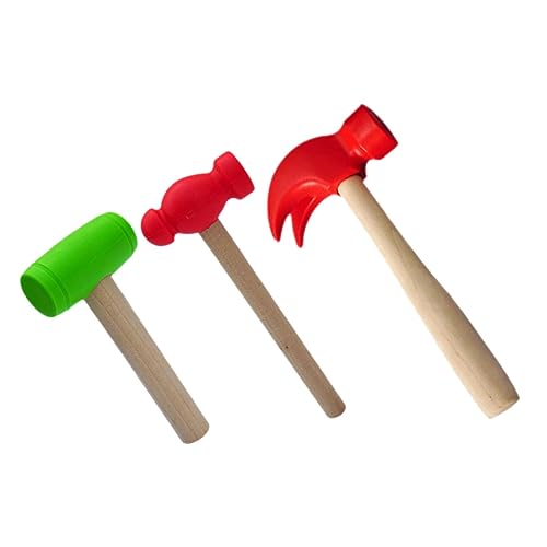 Gatuida 3 Stück Teiliges Holzhammer mit Kleinem Großem und Mallet Pädagogisches Klopfspielzeug für Hand Augen Koordination und Motorischen Fähigkeiten für Kreative Spielstunden von Gatuida