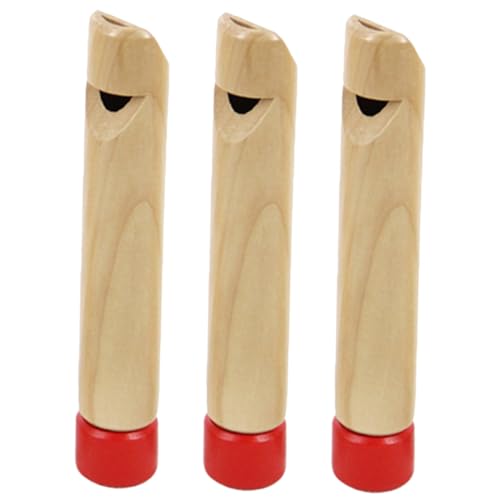 Gatuida 3 Stück Teiliges Holzpfeifen Leichtes Musikinstrument für Kleinkinder Sichere Holzmaterialien Fördert Hörentwicklung und Musikalisches Interesse Kompakt Tragbar für Spiel und von Gatuida