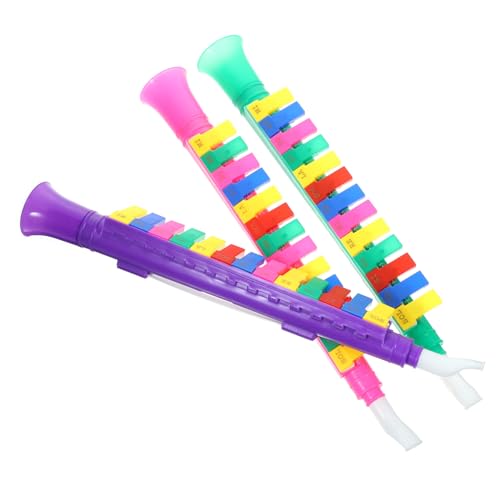 Gatuida 3 Stück Teiliges Kunststoff Harmonikaspielzeug Pädagogisches Melodica Instrument für Sichere Materialien Schöner Klang für Musikunterricht und Bühnenauftritte für Zufällige Farbe von Gatuida