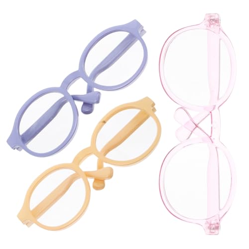 Gatuida 3 Stück Teiliges Mini Puppenbrillen in Pastellfarben Stilvolle Accessoires für Puppen und Puppenhaus Lebendige Eyeglasses Props für Kreatives Rollenspiel und Dekorative von Gatuida