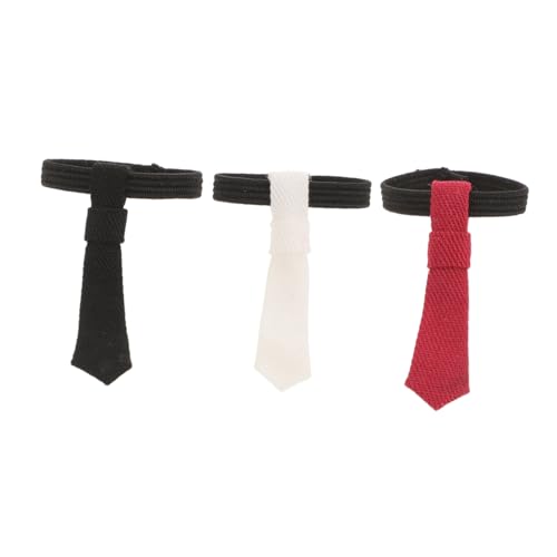 Gatuida 3 Stück Teiliges Mini Puppenkrawatten Handgefertigte Kleine Bindekrawatten in Rot Passend für Puppenkleidung Vielseitig Kombinierbar für Doll Dress Up Feine Miniatur Accessoires von Gatuida