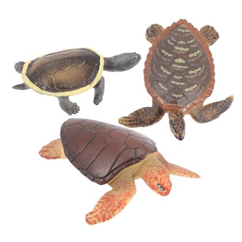 Gatuida 3 Stück Teiliges Miniatur Desktop deko Realistische Meeresbewohner Figuren Stabile Langlebige Kunststoffmodelle Geschenk für Familie Freunde von Gatuida