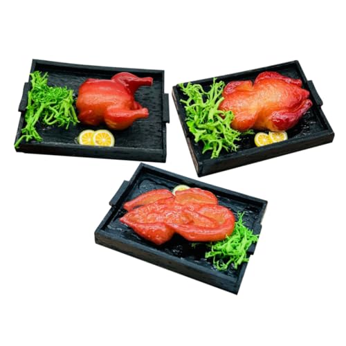 Gatuida 3 Stück Teiliges Miniatur Essensset aus Kunststoff mit Gebratenem Enten Gänse und Hähnchenmodell Realistische Mini Küchen Dekoration für Puppenhaus Festliche Szenen und Gatuida 3 Stück Teiliges Miniatur Essensset aus Kunststoff mit Gebratenem Enten Gänse und Hähnchenmodell Realistische Mini Küchen Dekoration für Puppenhaus Festliche Szenen und von Gatuida