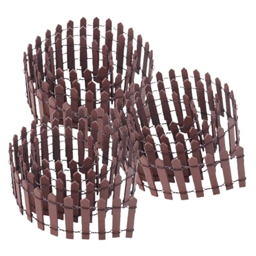 Gatuida 3 Stück Teiliges Miniatur Gartenzaun Kleine Holzlattenzaun Umrandung Wetterfester Gartenzaun für Puppenhäuser Micro Kreatives DIY Bastelzubehör von Gatuida