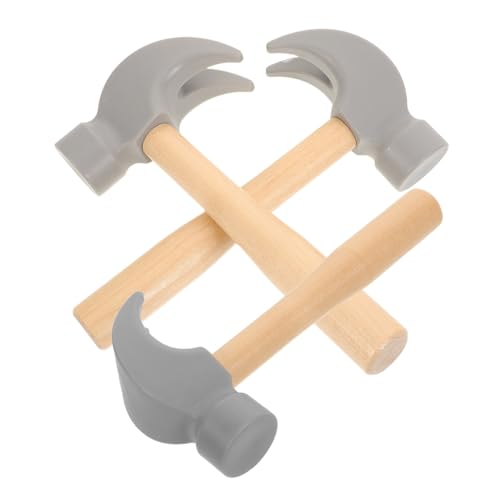 Gatuida 3 Stück Teiliges Montessori Holzspielzeug Hammer für Realistische Nachbildung Wartungswerkzeug Pädagogisches Holzspielzeug Ab Jahren Geeignet für Geburtstagspartys und Kreatives von Gatuida