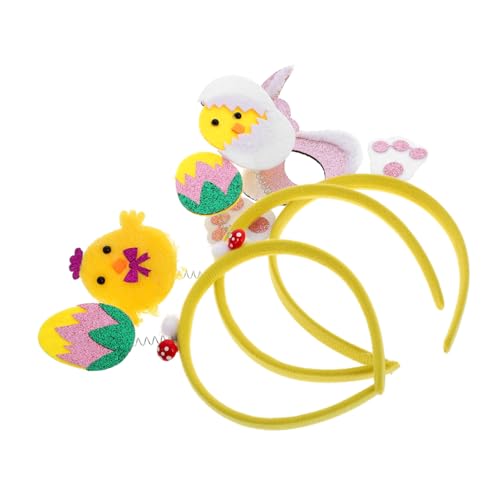Gatuida 3 Stück Teiliges Osterhasen stirnband mit Bunten Eier dekorationen Charmantes Haarschmuck accessoire für Ostern Party und Festliche Kostümfeiern Langlebig und Wiederverwendbar von Gatuida