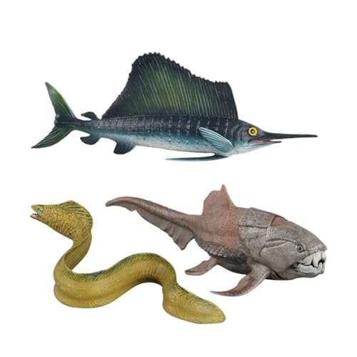 Gatuida 3 Stück Teiliges Realistische Meeresaal Figuren aus Kunststoff Tiermodelle als Mini Ornamente für Wohn Ladendekoration Lebensechte Segelfisch Dunkleosteus Modelle Gatuida 3 Stück Teiliges Realistische Meeresaal Figuren aus Kunststoff Tiermodelle als Mini Ornamente für Wohn Ladendekoration Lebensechte Segelfisch Dunkleosteus Modelle von Gatuida