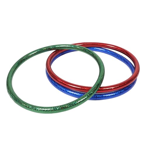 Gatuida 3 Stück Teiliges Übungs Hoop Bunte Robuste Fitnessringe für Indoor Outdoor Tanz Spielplatz und Haustiertraining Widerstandsfähiges Sport und Partyspielzeug von Gatuida