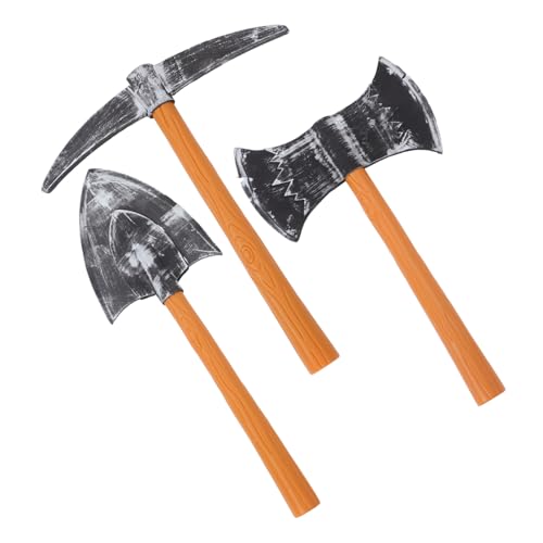 Gatuida 3 Stück Teiliges Zwerg Cosplay Bühnenrequisiten mit Doppelseitiger Axt Spitzhacke und Schaufel Realistische Halloween Party Dekoration Geburtstagsfeier Accessoires für Gatuida 3 Stück Teiliges Zwerg Cosplay Bühnenrequisiten mit Doppelseitiger Axt Spitzhacke und Schaufel Realistische Halloween Party Dekoration Geburtstagsfeier Accessoires für von Gatuida