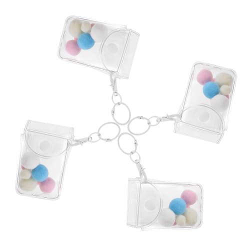 Gatuida 3 Stück Transparente PVC Displaytaschen Vielseitige Mini Puppen Aufbewahrungstaschen mit Ketten Praktische Organizer für Sammelfiguren Klare Hängeetuis für Sammler von Gatuida