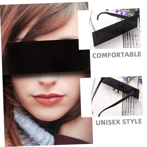 Gatuida 3 Stück Zensur Sonnenbrillen aus Strapazierfähigem PC Material mit Nasenpads Rutschfest Unisex Partybrillen für Erwachsene und Kunststoff Sonnenbrille für Halloween und Kostüm von Gatuida