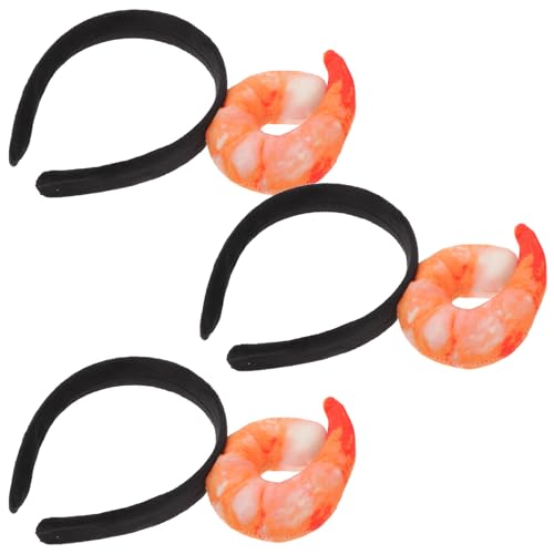 Gatuida 3-teiliges Garnelen-Stirnband für Halloween-Kostüme: Simulierte Garnelen-Haar-Accessoires für Party-Dekoration, Weihnachten, Photo Booth-Requisiten, Kinderkarneval von Gatuida