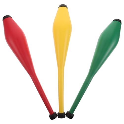 Gatuida 3-teiliges Jonglierspielzeug-Set für Kinder, Trainingsclubs, Clown, akrobatischer Kunststoffstab, Leistungsausrüstung für die Zirkusbühnenshow von Gatuida